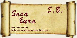 Saša Bura vizit kartica